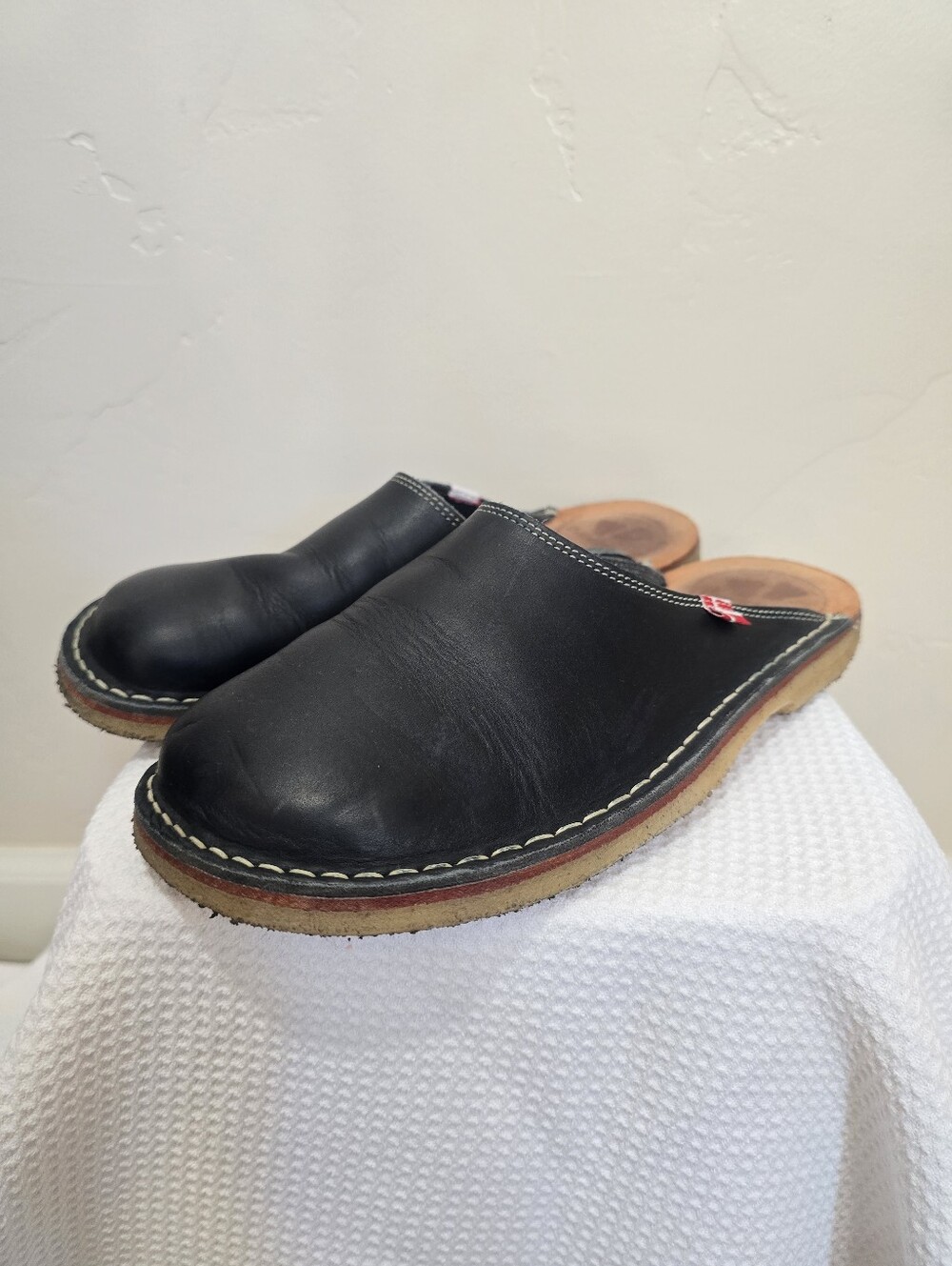 Duckfeet Blavand Clogs Womens 10 US 41 EU Black Leather Comfort Shoes Slip On